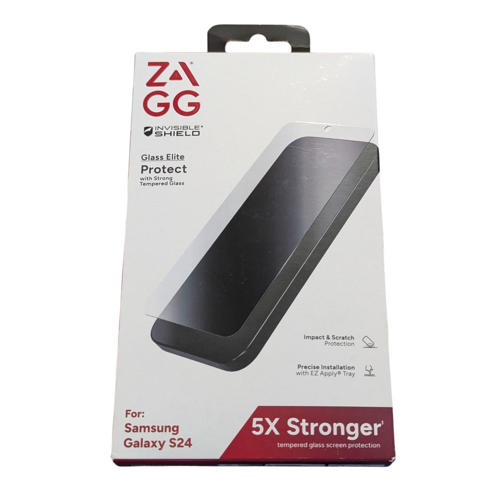 Bb-N 2-Pack! Zagg Invisi. Shield Glass Elite Screen Protector Samsung Galaxy S24